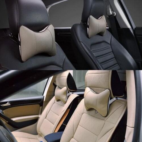 Car Neck Pillows Car Headrest PC Leather Neck Headrest Protector Universal Headrest Backrest Cushion Auto Interior Accessories