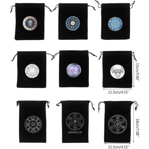 PXPF Velvet Bag Tarots Cards Storage Bag Board Game Divination Dice Drawstring Bag