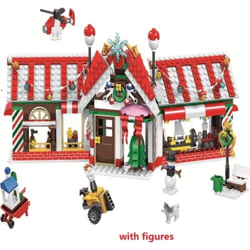 Bela 11093 492pcs Friends Christmas House Santa Claus Snow For Friends Building Blocks Model Toys birthday Gifts