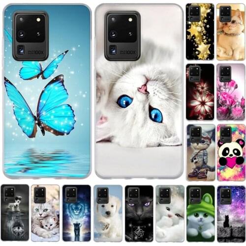Cover For Samsung Galaxy S20 Ultra Phone Case Slim Silicone For Samsung S20 Ultra Printed Funda Housing Case Bumper 6.9" Bag