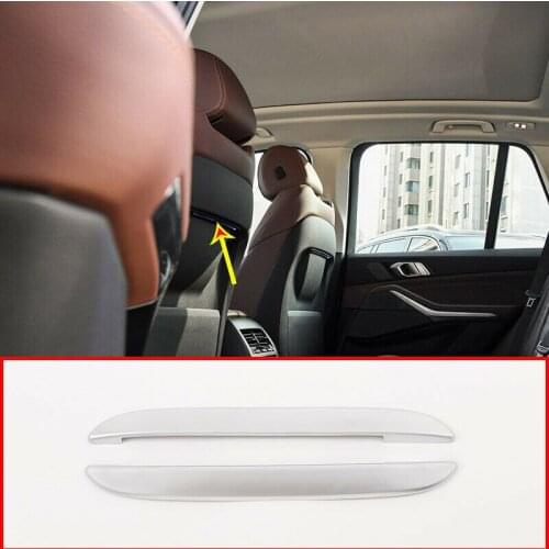 2* Matte Silver Front Row Seat Decoration Strips Trim for BMW X5 G05 2019