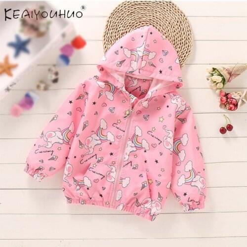 Childrens Jacket Baby Clothes Cartoon Jacket Hoodies Top Zipper Windbreaker For A Girl Winter Coat For Suit 2 3 4 5 6 7 8 Age