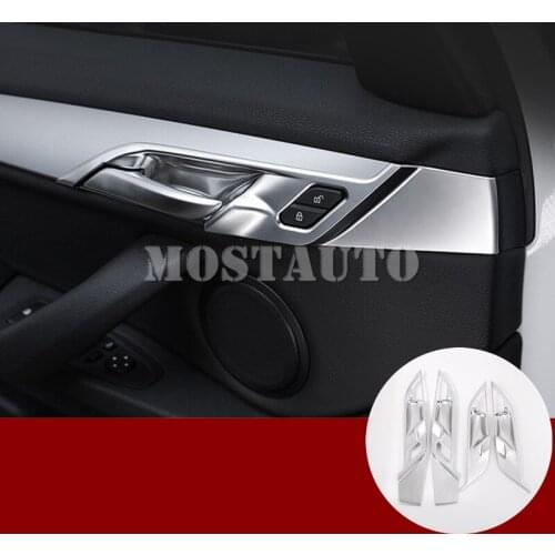 For BMW X1 F48 ABS Inner Car Door Handle Bowl Frame Cover Trim 2016-2019 4pcs Car Accessories Interior Car Trim