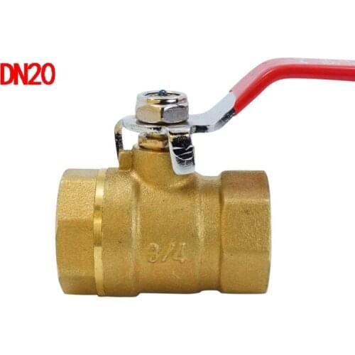 DN20 Level Handle Brass Pipe Ball Valve Female and Female Thread 3/4"BSP