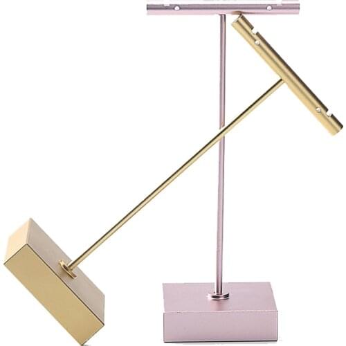 Elegant Earrings T-Shape Display Stand Showcase Earring Jewelry Organizer Holder Alloy Earring Jewelry Display Ornament Hanger