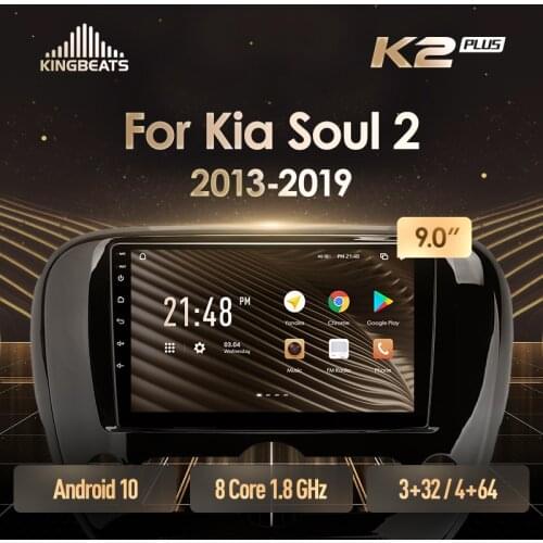KingBeats Android 10 Octa-Core head unit HU 4G in Dash Car Radio Multimedia Video Player Navigation GPS For Kia Soul 2 PS 2013 - 2019 no dvd 2 din Double Din Android Car Stereo 2din DDR4