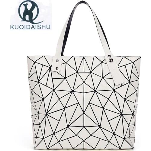 Hot Sale Bao Bag Folding Fashion Shoulder Handbags Mirror Geometry Women Tote Top Handle Bag Casual Lady Messenger Bags