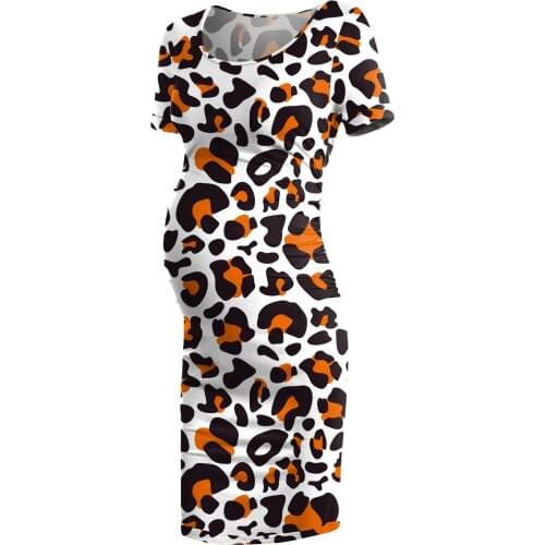 Fashion pregnant Dress leopard Print Maternity Dress Women Mom Pregnancy Maternity Summer maternity Dresses Clothes robe femme