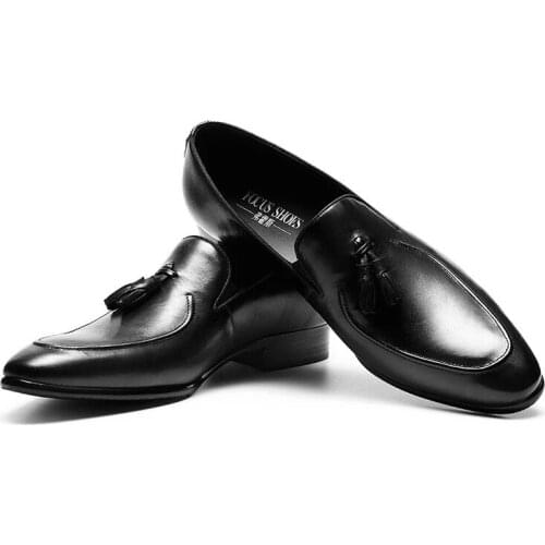 Brand mens formal shoes genuine leather oxford shoes for men black 2019 Summer dress shoes wedding shoes laces leather brogues