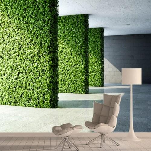 Custom Green Plants Interior Wall 3d Wallpaper Home Walls Paper Decor for Living Room Background Peel Stick PVC Vinyl Printing