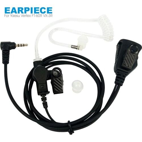 New Adjust Volume Headset Microphone Covert Earpiece Mic Acoustic Tube for Yaesu Vertex Walkie Talkie Radio FT-60R VX-3R VX-5R