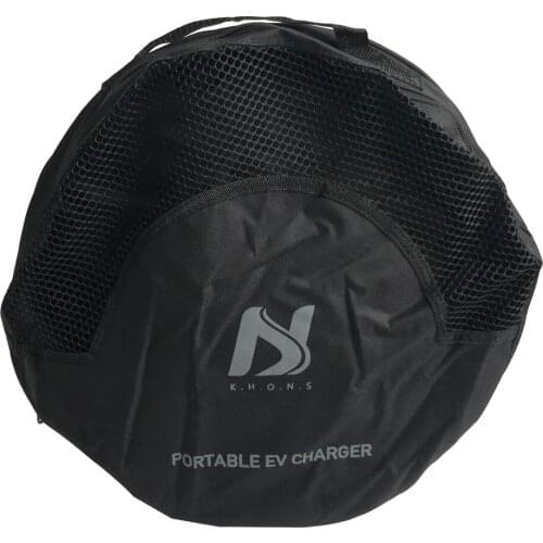 Khons portable electric car charger carry case BLACK wear-resistance ev charger bag