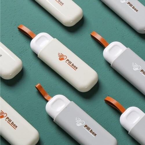 Portable 3 Grids Pill Box Drug Tablet Medicine Storage Holder Splitter Case Storage Organizer Container Case with Handle