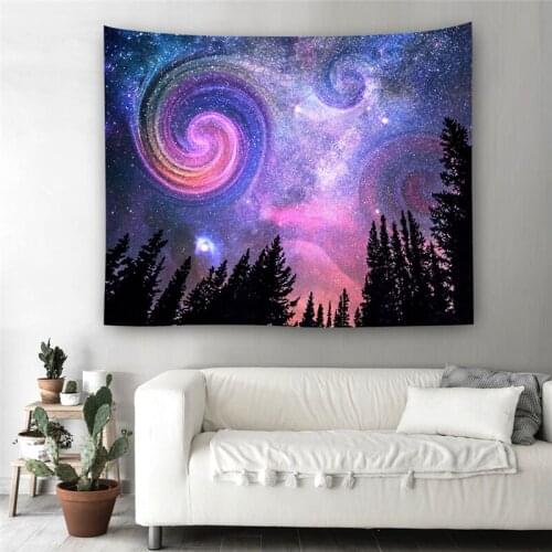Psychedelic Forest Tapestry Wall Hanging Decor Universe Fantasy Magical Special Design Decoration For Bed Room Dorm Tapestries
