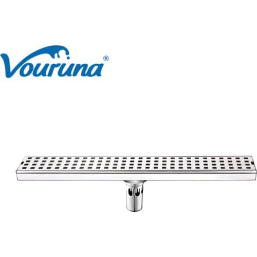 High Quality Customized SUS 304 Stainless Steel 60/80/100/120cm Length Shower Grate Bathroom Drainer Long Floor Drain Nickel