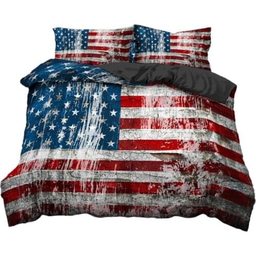 ROMANZO 2/3 Pcs National Flag Series Duvet Cover Cartoon King Queen Single Bedding Sets Bed Set Quilt Comforter Covers