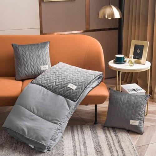 Luxury Foldable Wheat Cushion Blanket Flannel Dual Purpose Throw Pillow Blankets Car Sofa bed Home Pillow Quilt Patchwork 2 in 1