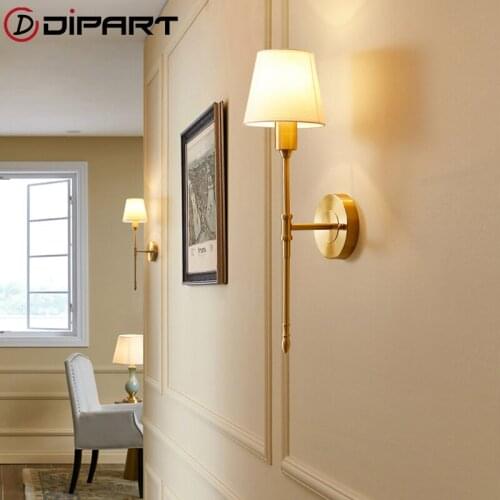 Modern fashion Full Copper Wall Lamps lampara de pared dormitorio led Indoor Wall Lights Loft Corridor Living Room Lighting Fixt