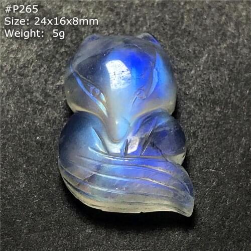 Top Natural Moonstone Fox Carved Pendant Jewelry For Women Lady Men Crystal Beads Love Gift Yellow Blue Light Gemstone AAAAA
