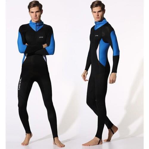 UPF 50+ Sun Protection Lycra Swimwear Rash Guard Men Long Sleeve Swimming Bodysuit Snorkeling Dive Skins One Piece Surf Suits