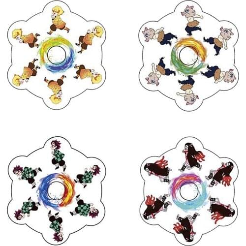 Demon Slayer Spinning Top Cartoon Anime Kimetsu No Yaiba Tanjirou Rotating Fidget Spinner Dynamic Running Release Pressure Toys