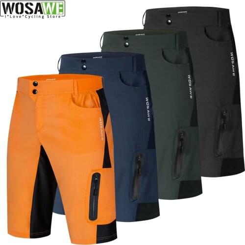 WOSAWE Mens Cycling Shorts Summer Outdoor Sports Rain Dirty Resistance Breathable Bicycle Downhill Bike Racing MTB Underpants