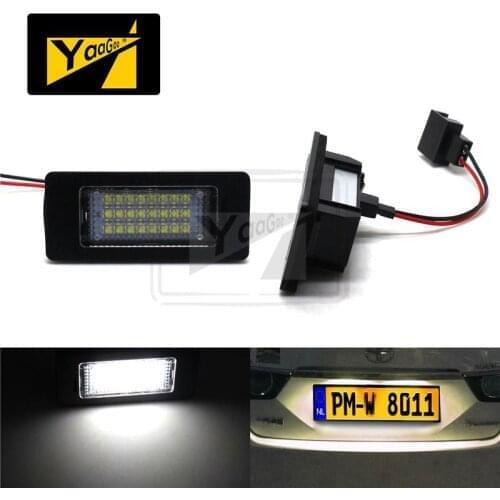 YaaGoo For Audi Q5 A4 S5 A5 TT A3 A4 2pcs LED License Plate Light lamp