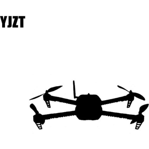 YJZT 12.2CM*5.2CM Vinyl Decal Car Sticker Quadcopter UAV Drone 3D Robotics Black/Silver C3-0167