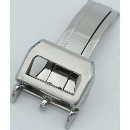 MAIKES 316L Stainless Steel Watch Clasp 18mm Brushed Deployment Watchband Buckle For IWC Big Pilot Watch Band Strap