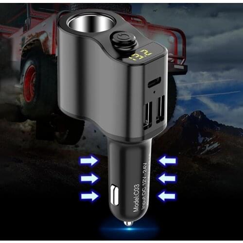 3.1A Convenient Over Temperature Protection Type-C Charger Portable Charger Adapter Practical for Automobile