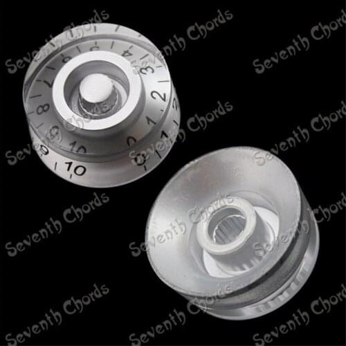 4Pcs/lot Silver Guitar Volume Tone Speed Control Knobs for Electric Guitar Replacement Parts Guitar accessories bottons