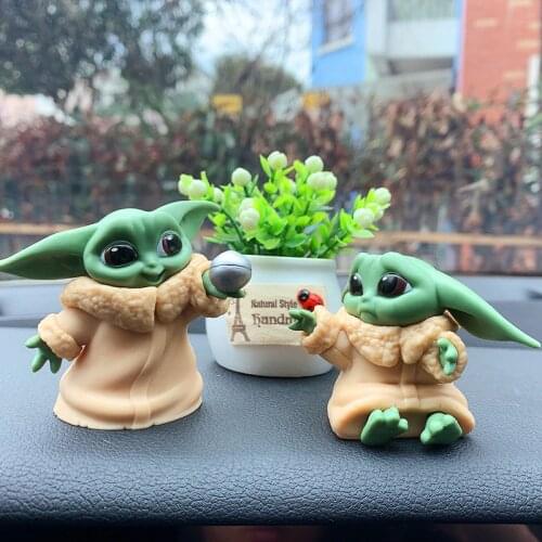 5PCS Yoda Baby Car Decoration Doll Center Console Decoration Doll For Car Goods Interior Car Accessories Decoration