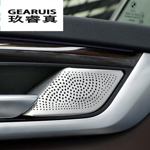 Car Styling Door handle Stereo Speaker decoration Tweeter cover Stickers trim For BMW 5 series g30 g38 Interior auto accessories