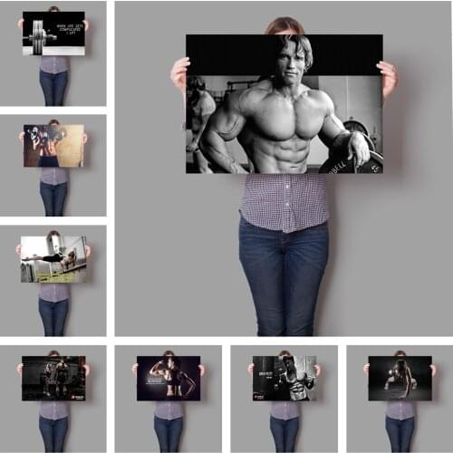 Black White Arnold Schwarzenegger Sports Inspirational Poster Fitness Canvas Prin Wall Art Painting Decor Picutre Gym Room Decor
