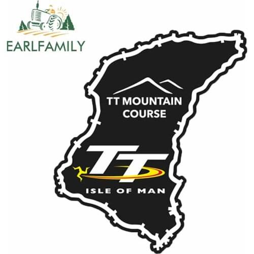 EARLFAMILY 13cm x 11.3cm for Isle of Man TT Fine Car Sticker and Decal Vinyl Occlusion Scratch The Whole Body Waterproof Decals