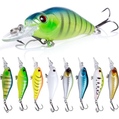 Hengjia 1pcs 7cm 7g Rattling Crankbait Artificial Hard Bait Shallow Diving Fishing Lure for Bass Pike