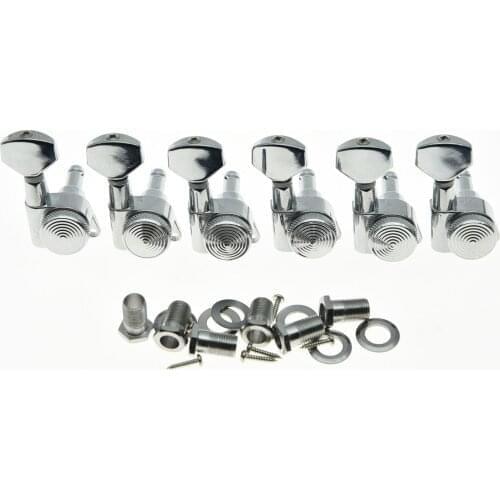 Chrome Korea made 6 Right Handed Inline Locking Tuning Keys Guitar Tuners Pegs Machine Heads