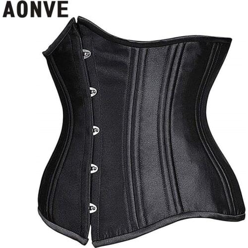 Corset Top Underbust Bustier Gothic Clothes Black Waist Corsets Waist Trainer Body Shapewear Women Slimming Belt Plus Size New