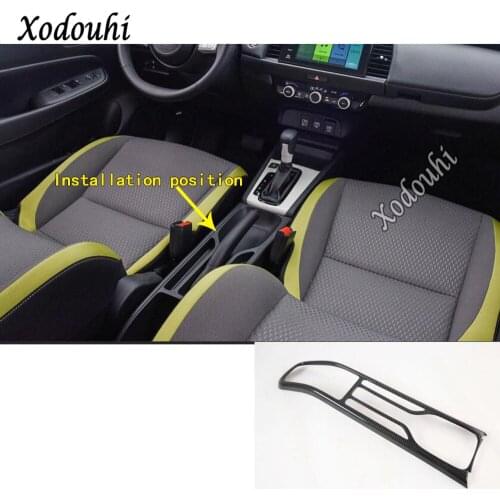 For Honda Fit Jazz 2020 2021 Car Styling Cover ABS Inside Inner Middle Shift Stall Paddle Cup Switch Frame Trim Armrest Hoods