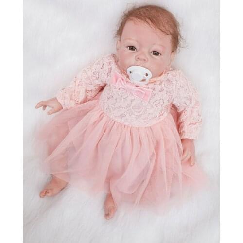 Sudoll About 20" Reborn Soft Silicone Vinyl Doll Handmade Lifelike Newborn Baby Doll Acrylic eyes Doll New Arrival