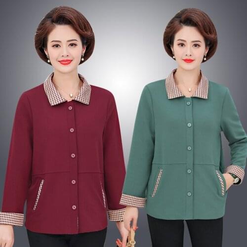 Fashion Spring Autumn Coat Middle-aged Womens Elegant Single-breasted Casual Jacket Outerwear Female Tops Plus Size 5XL 2020