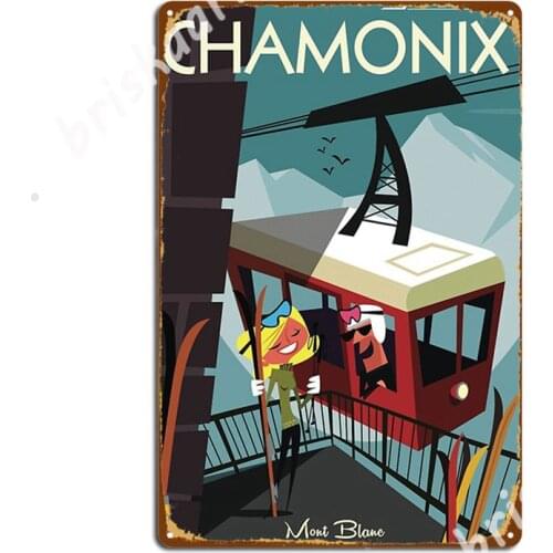 Chamonix Poster Metal Signs Plaques Club Party Mural Printing Tin sign Posters