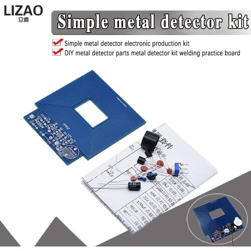 Metal Detector Scanner Unassembled Kit DC 3V-5V Suite Metal Sensor Board Module Electronic DIY Kits PCB Board Buzzer Capacitor