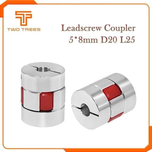 Upgraded D20 L25 Lead Screw Coupler 5*8MM For CR10/CR10S/Ender 2/ ender 3/Tornado/Anet A8 And More Flexible Shaft Coupler