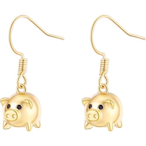 Ms Betti Cute Little Pig Earrings Animal Piggy Jewelry For Girl Women Christmas Giftss 2021 new