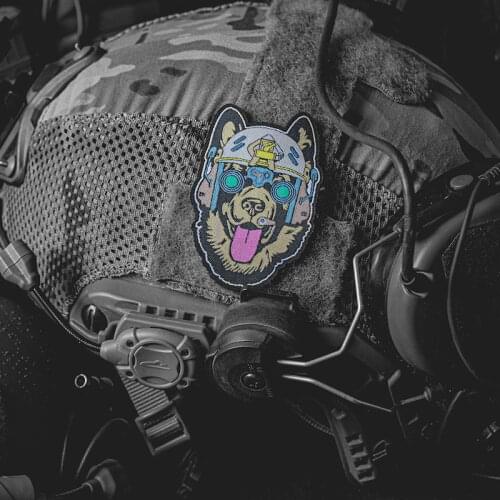 German Shepherd K9 Embroidery Patches Night Vision Device Tactical Animal Badge For Clothes Backpack Velcro Jacket DIY Stickers