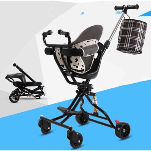 2020 New simple pure color dexterous baby stroller comfortable multifunctional baby stroller