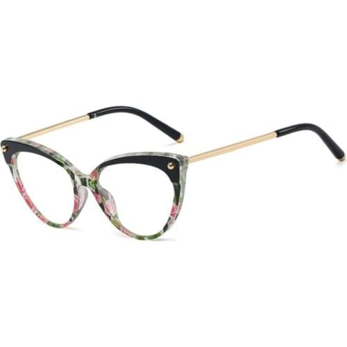 Reading Glasses Readers for Women Cateye Eyeglasses and Light Spring Hinge Frame