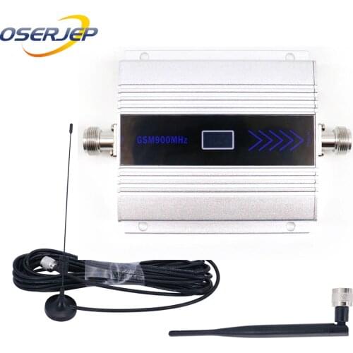 Full set LCD Display GSM 900MHZ Cell Phone Repeater Booster Mobile Phone Signal Amplifier kit + Indoor Outdoor Antenna