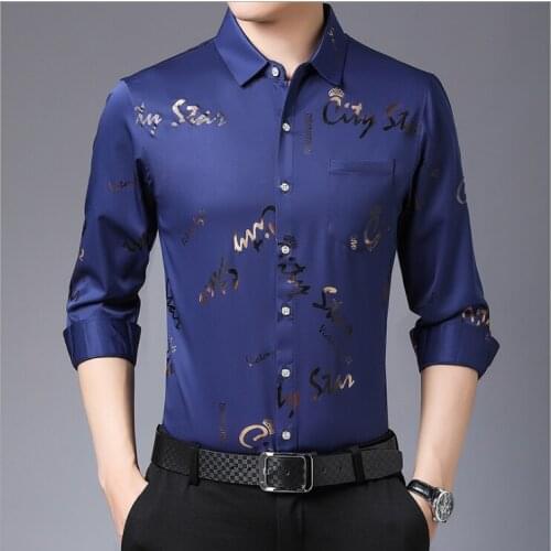 2021 hot style autumn mens long-sleeved country style shirt trendy fashion casual young mens shirt 15